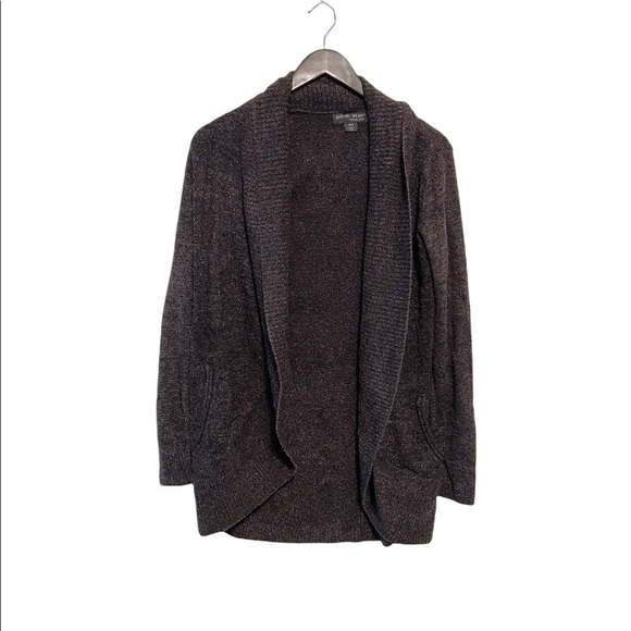 Barefoot Dreams Cozychic Lite Fuzzy Open Front Circle Cardigan - Picture 2 of 5